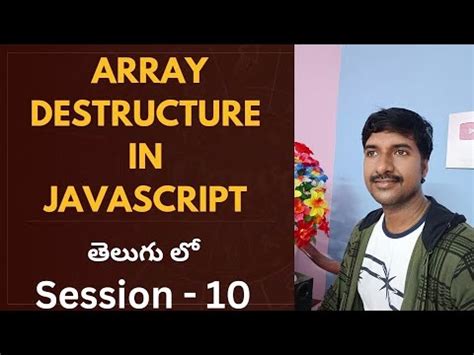 Array Destructure In Javascript Telugu Javascript Tutorial In