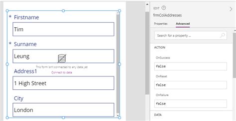 Power Apps Guide Forms How To Set The Data Source Of A Form To A