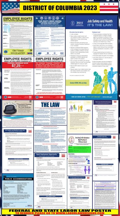 2023 District Of Columbia Labor Law Posters ⭐ | State, Federal, OSHA ...