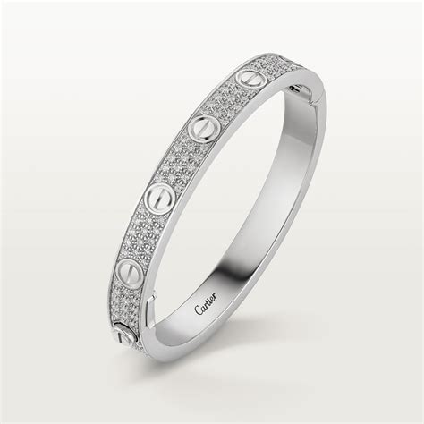 CRN6717617 - LOVE bracelet - White gold, diamonds - Cartier