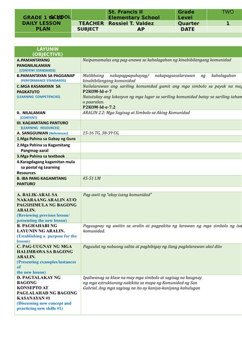 Semi Detailed Lesson Plan Cot A Semi Detailed Lesson Plan Grade Hot Sex Picture