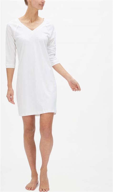 Hanro Womens 34 Sleeve Nightdress White • Pris