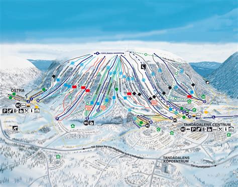 Sälen ski map, Sweden, Europe