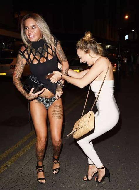 Jemma Lucy Flashes Her Pants After Pal Lifts Up Her Dress On Wild Night