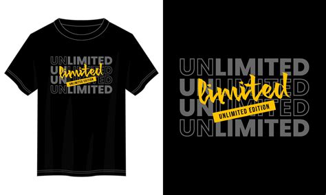 Unlimited Typography T Shirt Design Graphic By Habib Munshi · Creative Fabrica