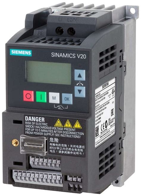 Sinamics V20 1AC240V 0 75 KW 3 9 A 6SL3210 5BB17 5UV1