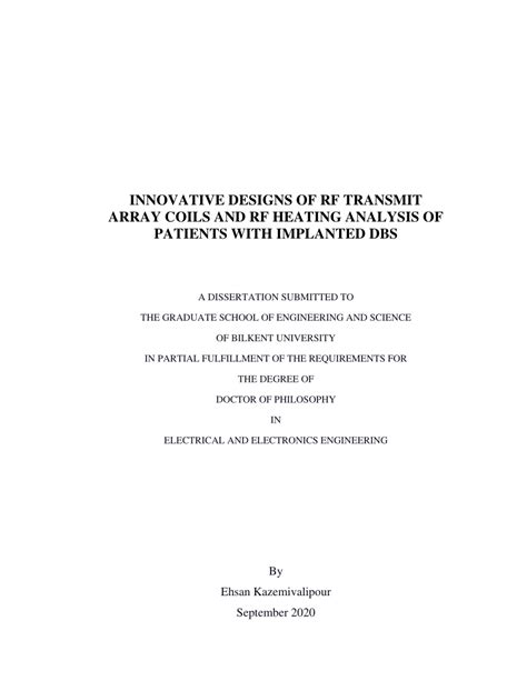 PDF Innovative Designs Of RF Transmit Array Coils And RF Heating