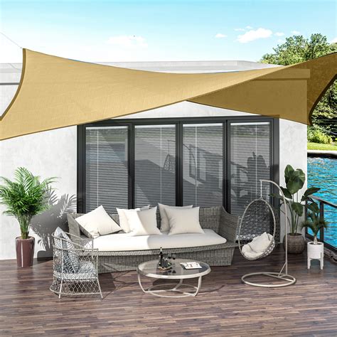 Outsunny 20 X 13 Rectangle Shade Sail Reviews Wayfair