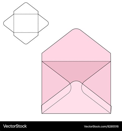 Envelope fold template Royalty Free Vector Image