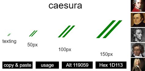 'musical-symbol-caesura' | Symbol and Codes