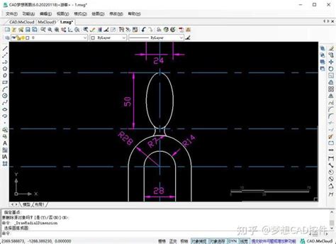 Cad机械零件平面绘制练习二 知乎