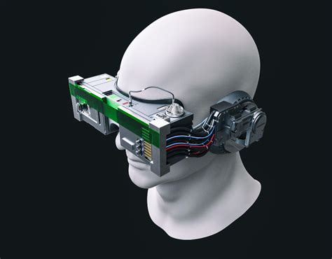 A White Mannequin Head With An Electronic Device Attached To Its Face