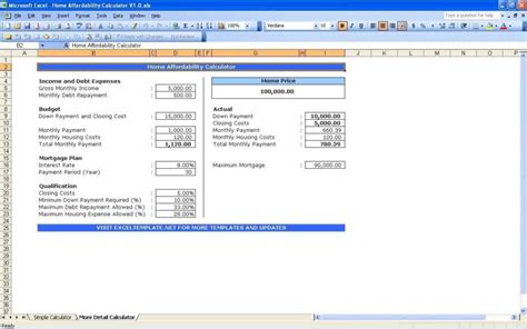 mortgage payment spreadsheet template — excelxo.com