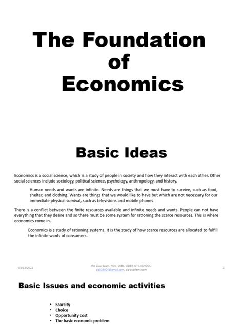 1the Foundation Of Economics Pdf Economics Utility