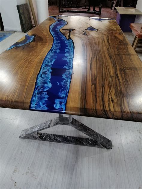 Live Edge Table, Epoxy Dining Table, Epoxy Resin Table, Custom 96” x 4