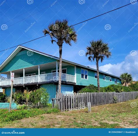 Folly beach South Carolina editorial photography. Image of facade