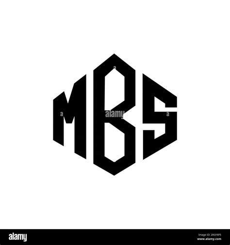 MBS letter logo design with polygon shape. MBS polygon and cube shape ...