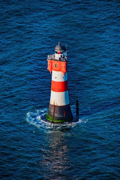 Wangerooge Aus Der Vogelperspektive Leuchtturm Roter Sand Als