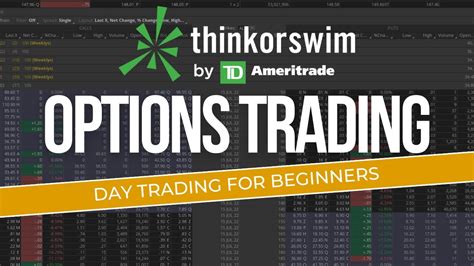 How To Trade Options On Thinkorswim Day Trading For Beginners Youtube