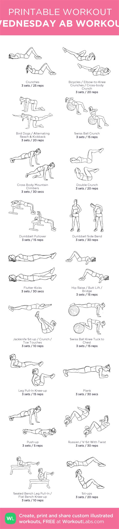 Excerise Wednesday Ab Workout · Workoutlabs Fit