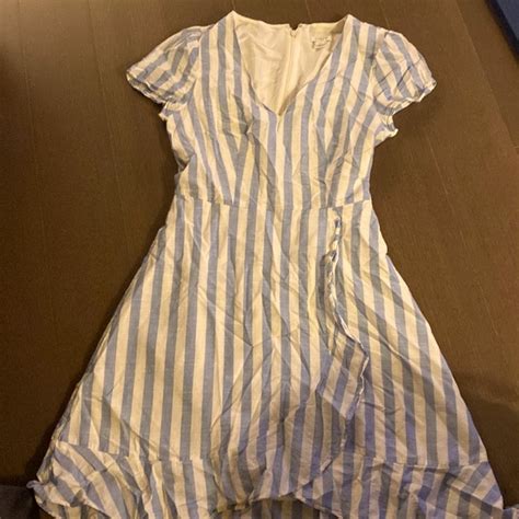 J Crew Dresses J Crew Blue And White Striped Dress Poshmark