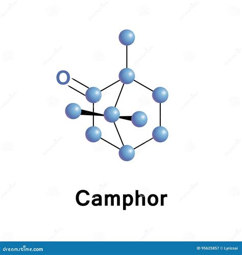 Camphor Chemical Formula C10h16o Stock Vector Illustration Of Light