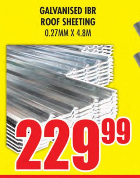 Galvanised IBR Roof Sheeting 0 27mm X 4 8m Offer At Boxer Build