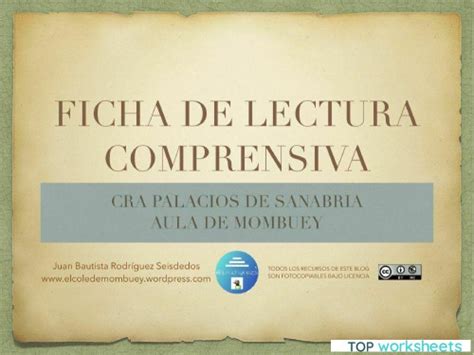 Ficha De Comprensión Lectora 17 6 6º Ficha Interactiva Topworksheets