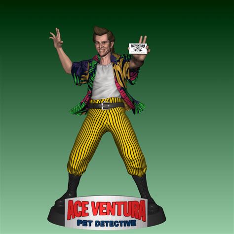 STL file Jim Carrey Ace Ventura Figurine ♠️・Design to download and 3D ...