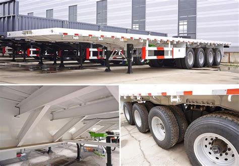 Different Types of Flatbed Semi Trailer | 20/40/45/53 ft Flatbed Trailer Dimensions ...