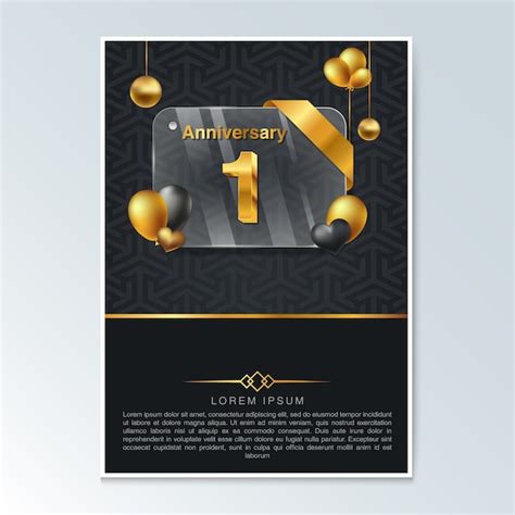 premium vector happy anniversary greeting template