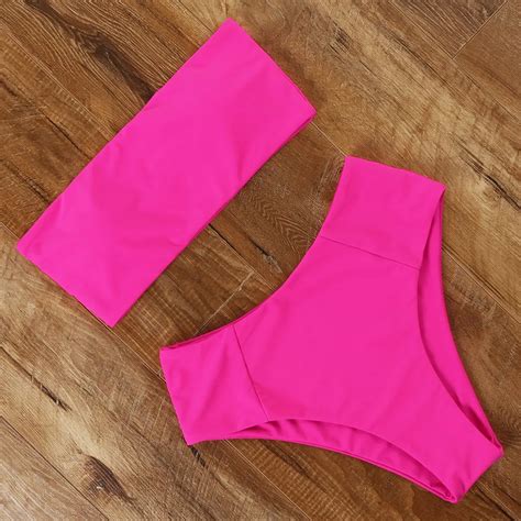 Bikini Push Swimwear Bandeau Swimwear Women Bandeau Push Bandeau
