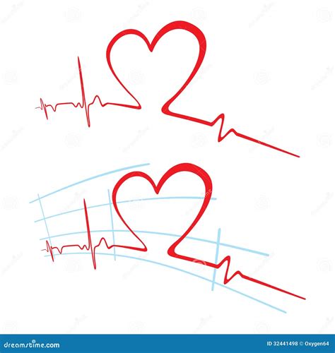 EKG of love stock vector. Illustration of emergency, pulse - 32441498