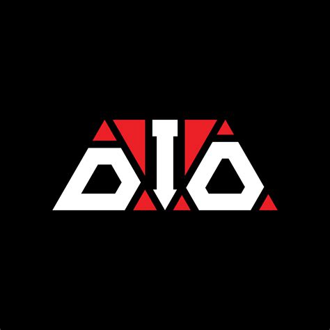 DIO triangle letter logo design with triangle shape. DIO triangle logo ...