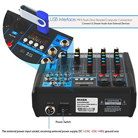 Pyle Professional Audio Mixer Sound Board Console System Interface 4