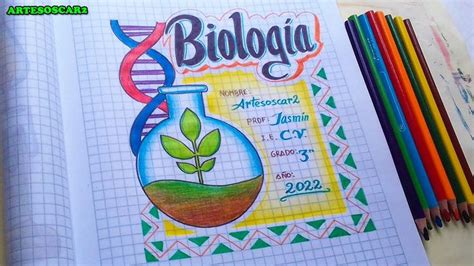 Pin de Joanny Valdivia Laura en Manualidades | Caratula de biologia
