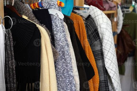 Vintage used clothes for sale inside a shop 17366929 Stock Photo at ...