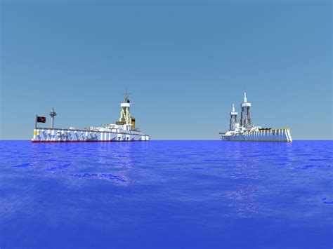 Fictional Ww1 Battleships At Sea Minecraft Map