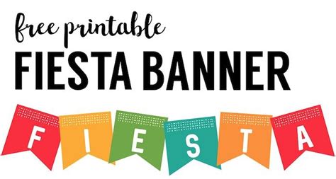 Fiesta Banner Printable Cinco De Mayo Decorations Ideas