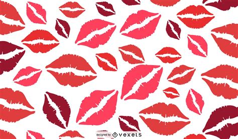 Red Lips Pattern Design Vector Download