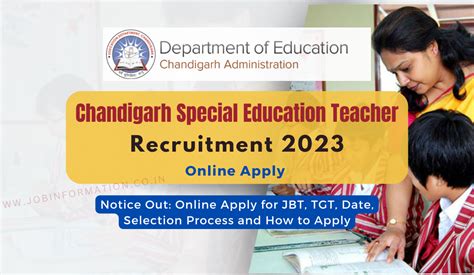 Chandigarh Special Education Teacher Recruitment Notice Out Start