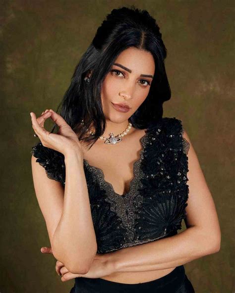 Shruti Haasan Latest Hot Photoshoot In Black Lehenga Glamsundari In