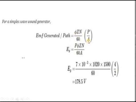 Numerical On DC Generator YouTube