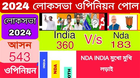 Lok Sabha 2024লোকসভা ভোটের ওপিনিয়ন পোল তৃণমূল বিজেপি ভাইজান কোনো দল