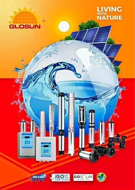 Glosun 1000 L H 3HP Solar BLDC Pump Set And Controller For Agri 220V