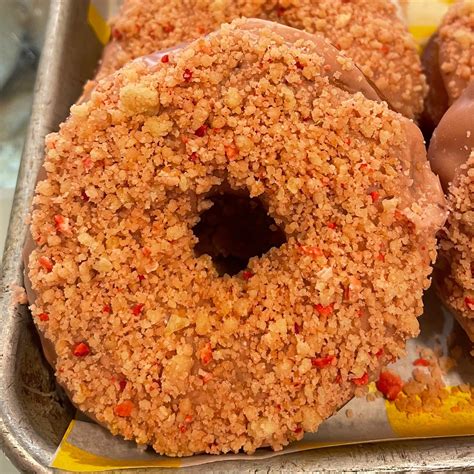 Strawberry Shortcake Crumb Donut | Yellow Rose Vegan Bakery & Cafe