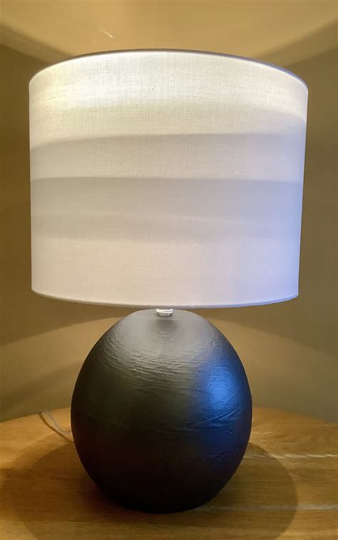 LARGE BLACK TABLE LAMP AND SHADE - PennyClare Furniture Crafts & Gifts