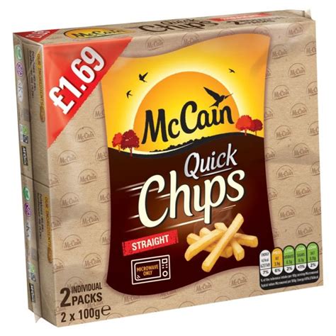 Mccain 2 Pack Quick Chips 200g 12 Pack Price Marked £169