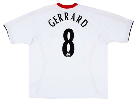 2005 06 Liverpool Away Shirt Gerrard 8 6 10 XXL