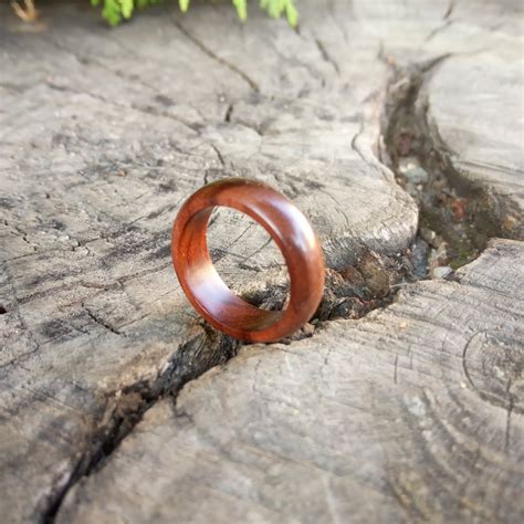 Rosewood Ring, Handmade Wood Ring, Custom Wood Ring, Mens Wo - Inspire Uplift